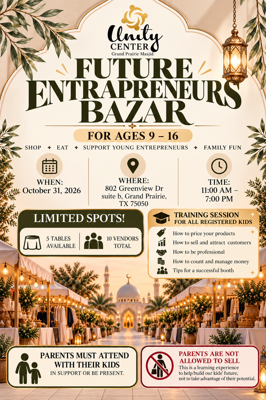 Future Entrepreneurs Bazaar flyer